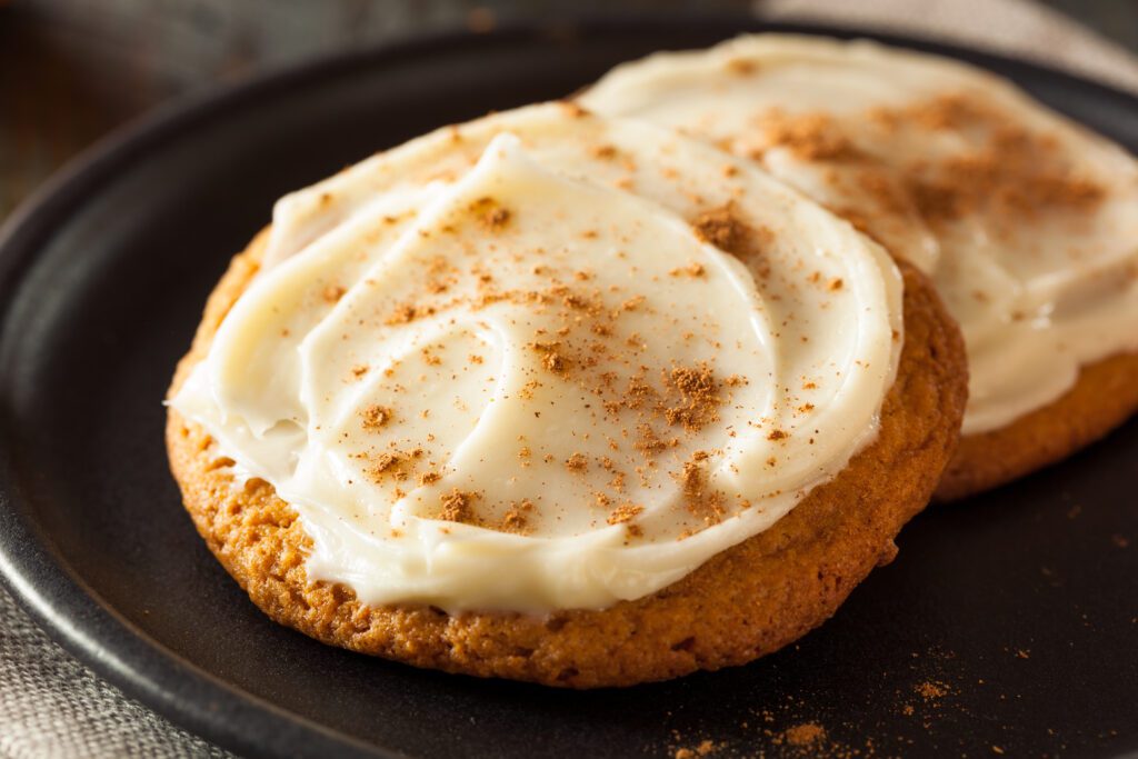Homemade Pumpkin Spice Cookies with Cream Cheese Frosting